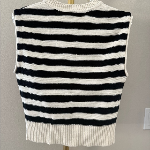 VERONICA BEARD Vera Striped Sleeveless Sweater - Picture 10 of 13